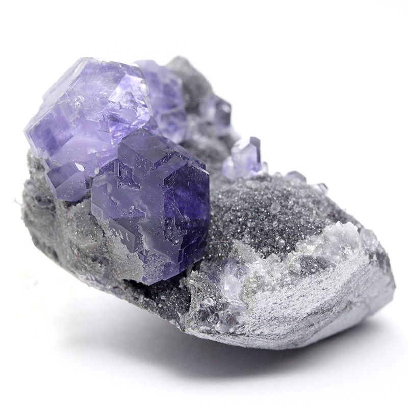 中国福建省産パープルフローライト原石-099水晶クラスター、天然石