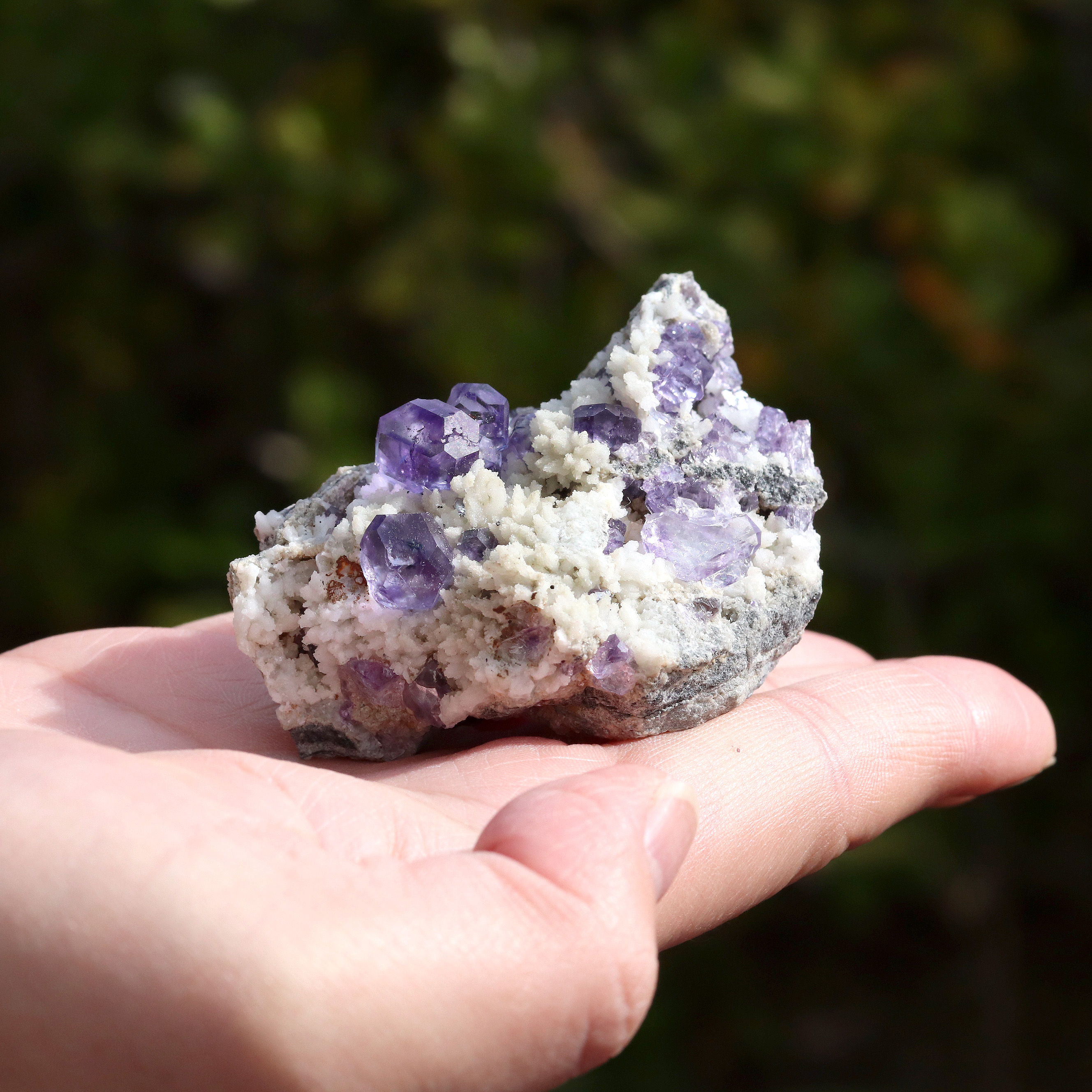 店長厳選】中国福建省産パープルフローライトクラスター（カルサイト