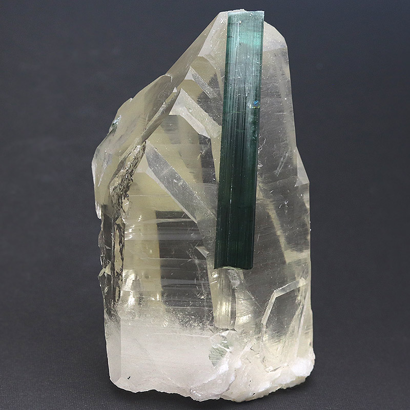 特選品】ブラジル産トルマリン共生ナチュラルシトリン原石-018（UI-74