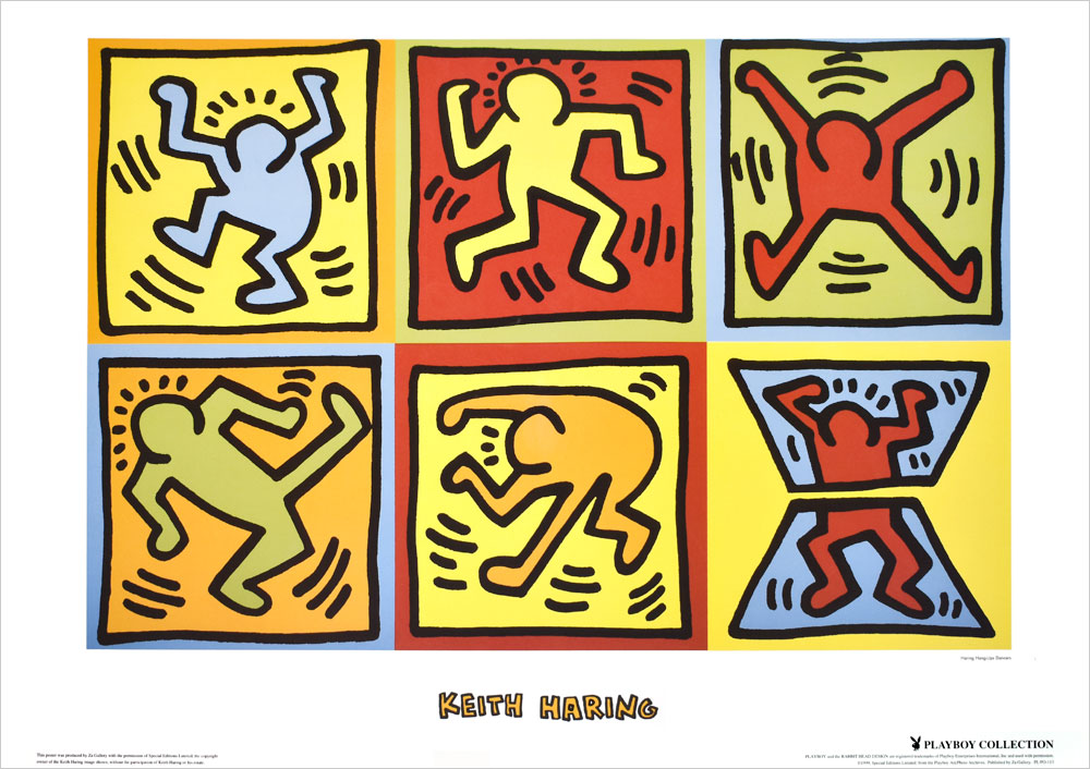 キースヘリングkeith haringプレイボーイコレクションartポスター額装