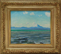 石井柏亭 「富士遠望」 油彩8号｜【Arts Ship】のむら画廊