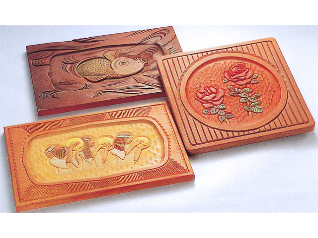 木彫 木彫角盆・トレー