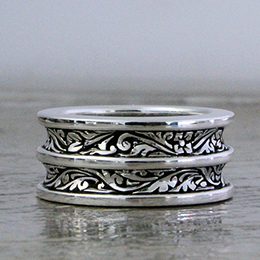 ソカロ/[シルバーリング 27号 29号 31号対応]ダブル・アイビー・リング