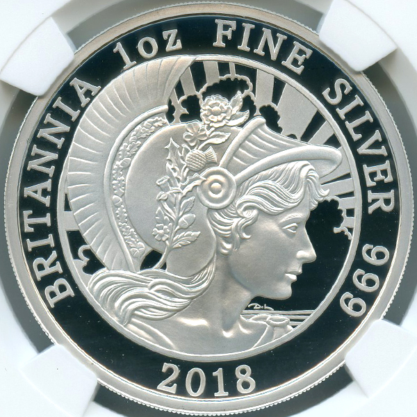 イギリス ブリタニア 2018年 2ポンド 銀貨 NGC GEM PROOF | ARK