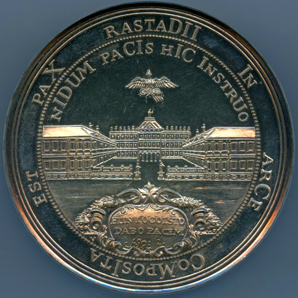 1955 ドイツ バーデン ヴィルヘルム 生誕300周年 大型 レア 純銀メダル