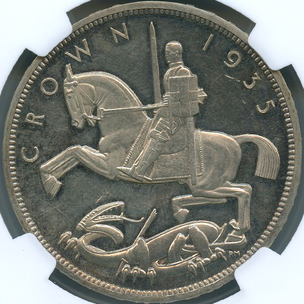 イギリス ジョージ5世 1935年 クラウン 銀貨 NGC PF63CAM | ARK