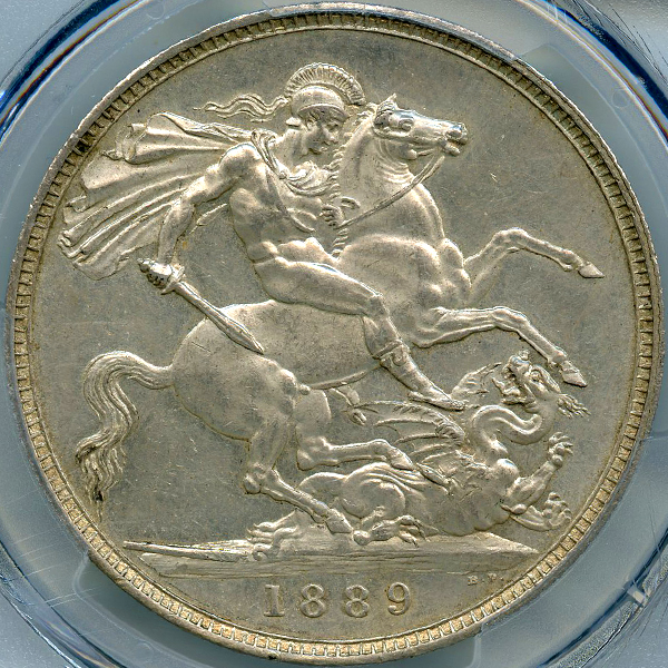 招*@様 1889年英国 ジュベリーヘッドヴィクトリア女王 クラウン銀貨