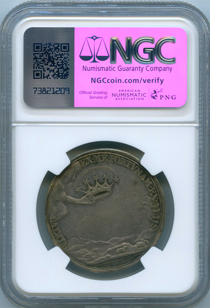 イギリス チャールズ1世追悼記念 1649年 銀メダル NGC AU58 | ARK
