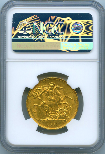 鑑定枚数1枚 NGC MS61 1901年 ヴィクトリア金貨 金貨 イギリス 鑑定枚数1枚