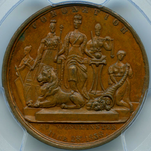イギリス ヴィクトリア女王戴冠記念 1838年 銅メダル PCGS SP64 | ARK