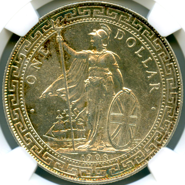 イギリス 貿易銀 トレードダラー 1908B NGC MS63 | ARK NUMISMATICS