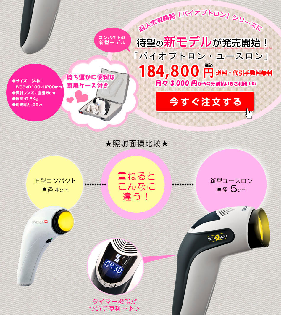 BIOTRON YOUTHRON バイオプトロン ユースロン 購入 光療法機器