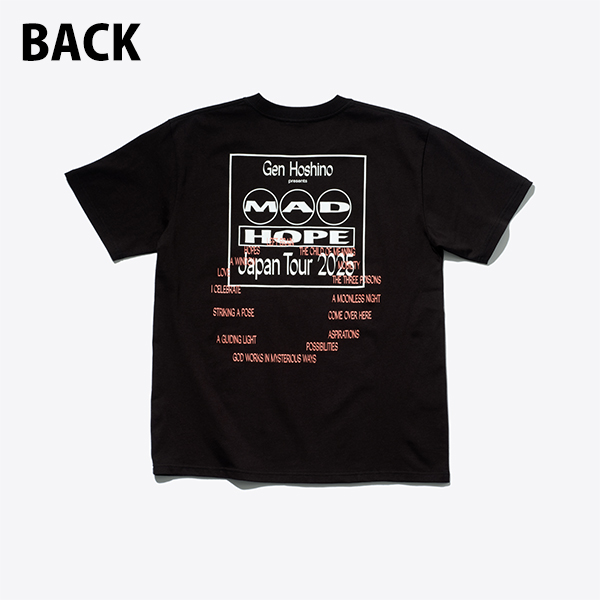 ティーシャツ “MAD HOPE” クロ | 星野 源 | A!SMART