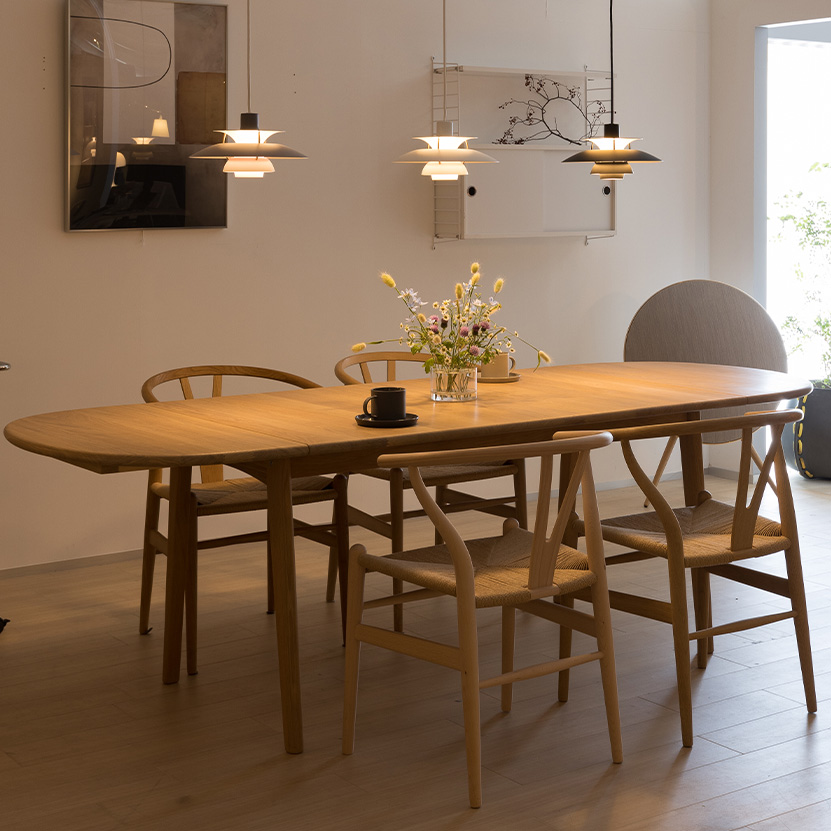 ルイスポールセン PH 5・PH 5 Miniを長方形・楕円テーブルのサイズに