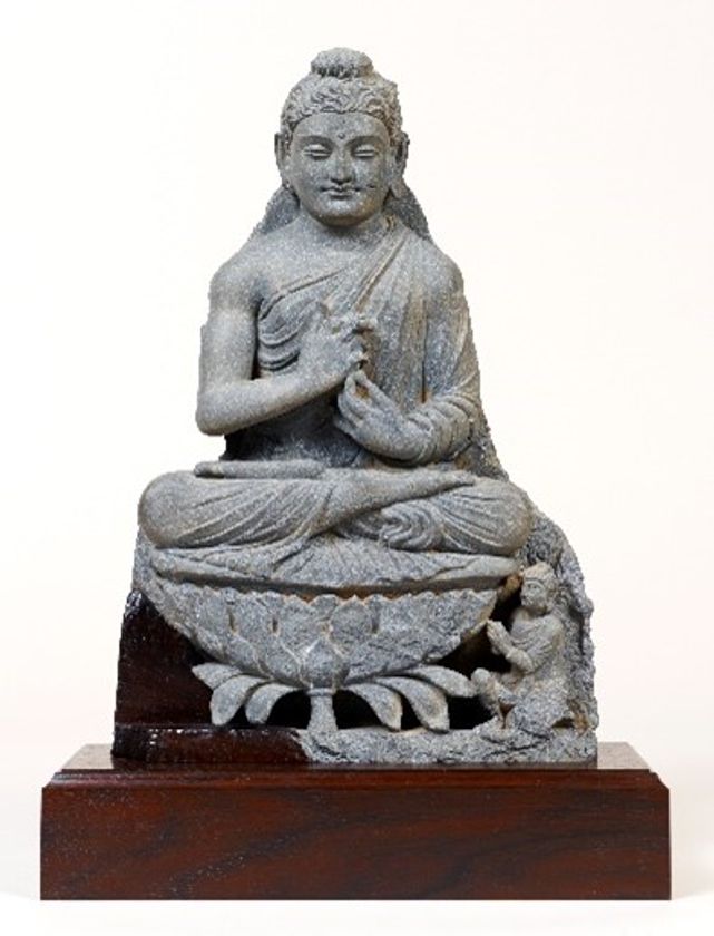 役行者大菩薩図」彩色木版画 嘉永四年箱書き 1枚|修験道 仏教美術 江戸