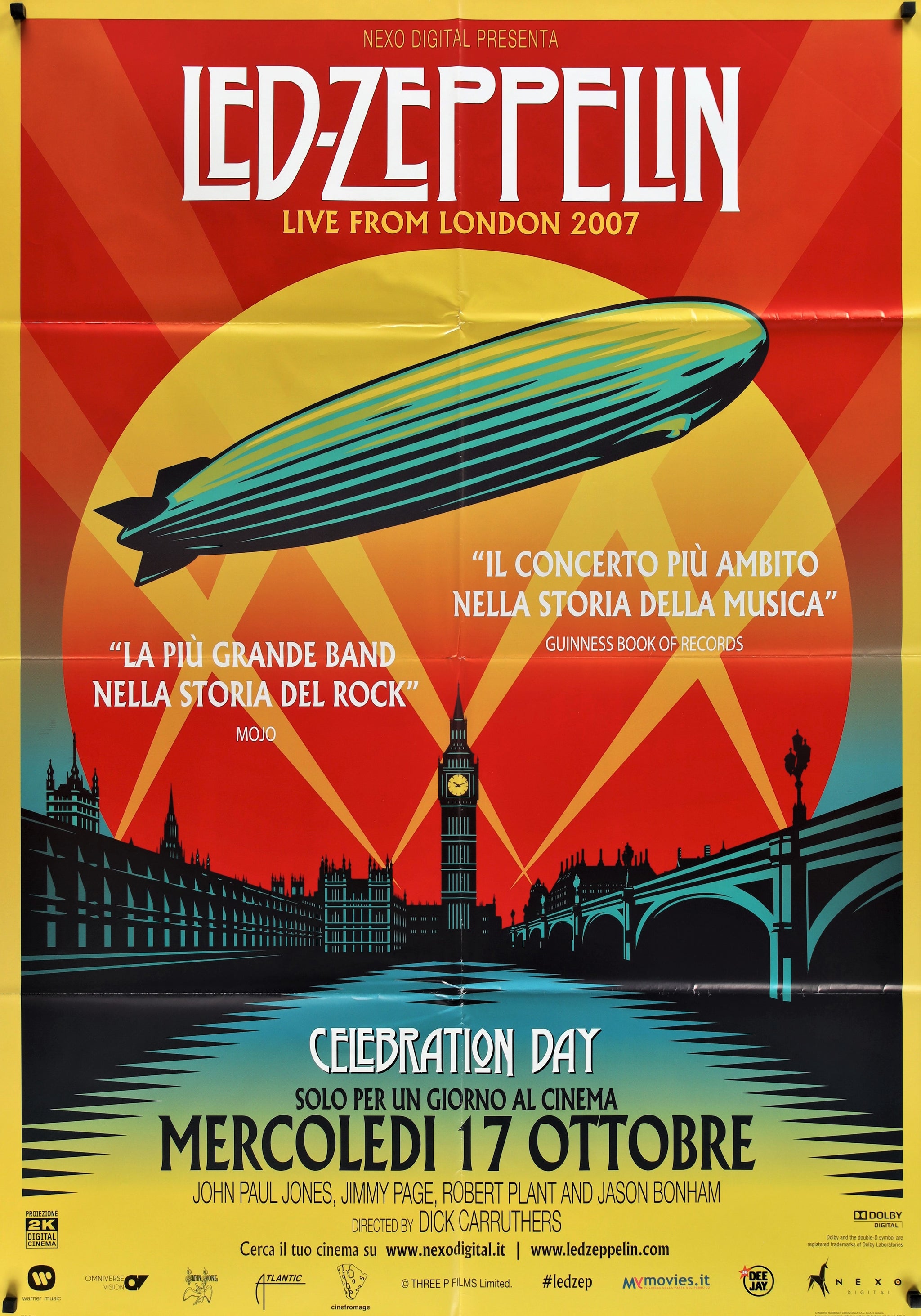 Led Zeppelin Celebration Day- Shepard Fairey - Authentic Vintage