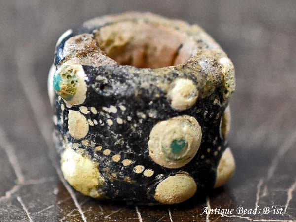 1704】中国戦国玉ファイアンス大玉A,とんぼ玉,アンティークビーズ,蜻蛉