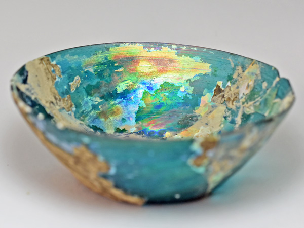 古代 ローマングラス 銀化ガラス 最大幅約4㎝ 東Y7-0402☆2F 楽天市場