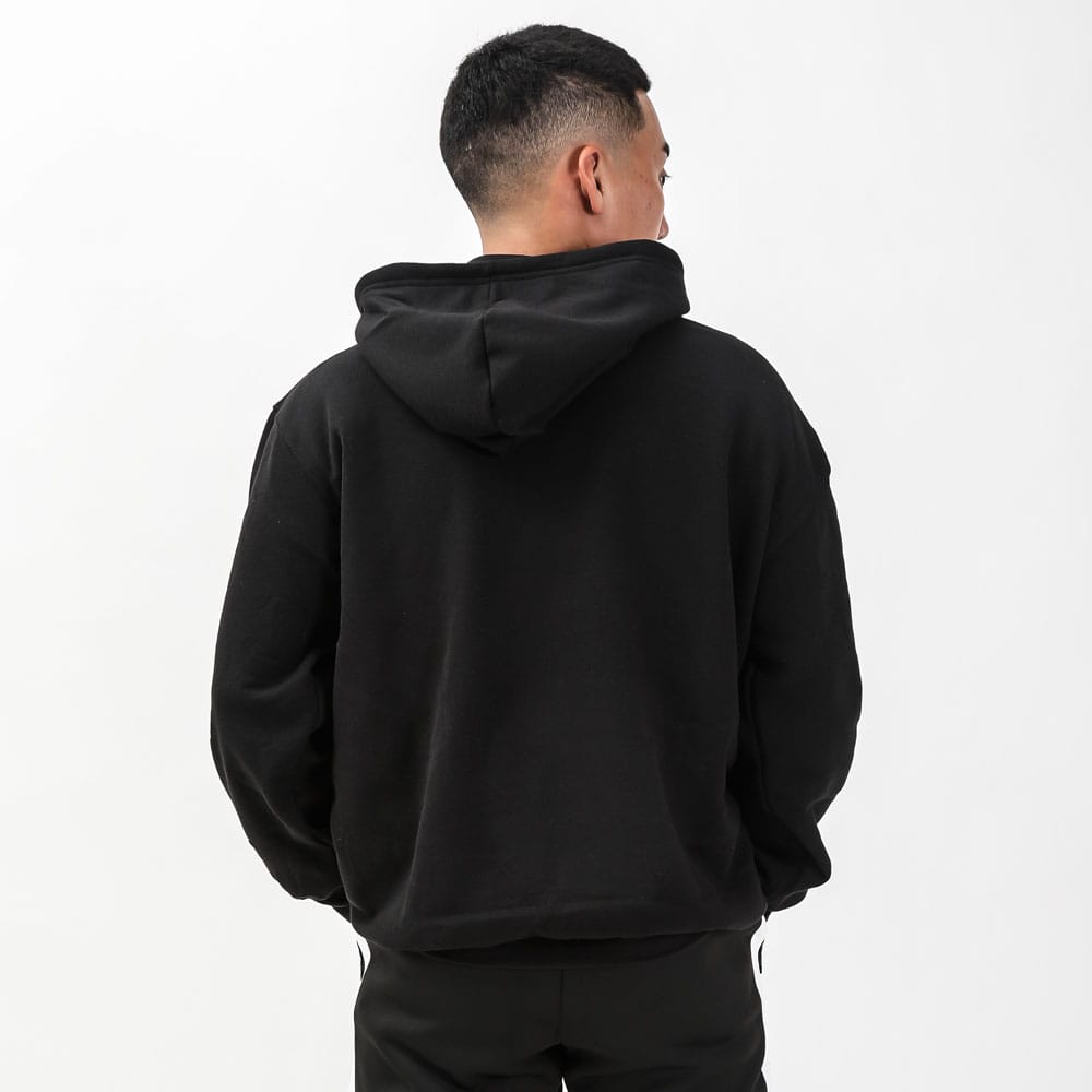 スウェット裏起毛パーカー ボックスロゴ M ブラック MS220MBK