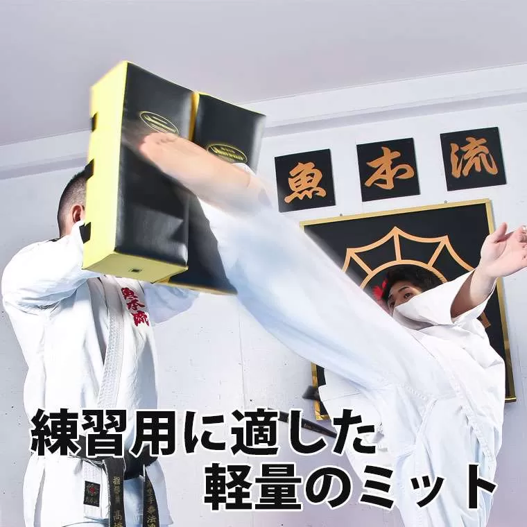 ハイパーキックミット イエロー×ブラック 2個セット KM111YEBKSET