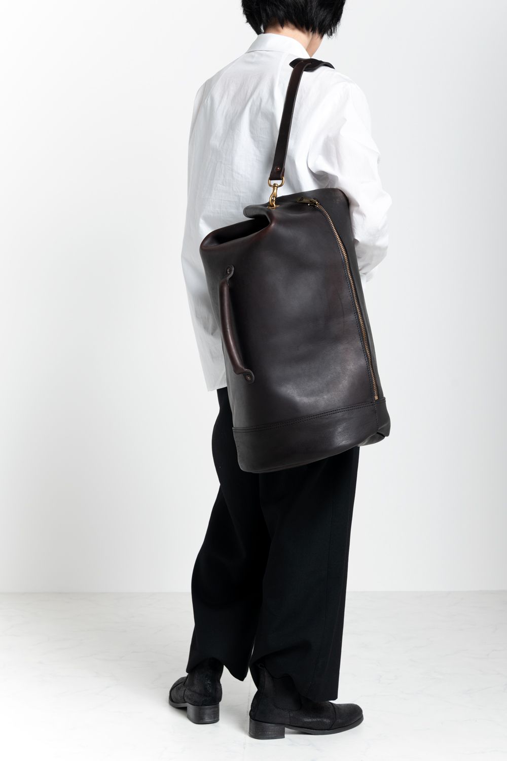 vasco - 【26SS / 予約受付中】LEATHER DUFFLE BAG [BLACK]｜レザー
