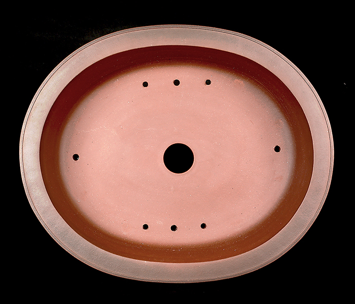 紫泥外縁下紐楕円鉢 | 盆栽、盆栽書籍、盆栽鉢の通販│近代出版