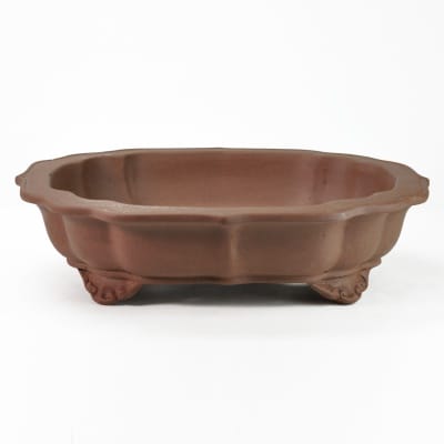 磯山 六角 絵鉢 盆栽鉢 高山染付山水図長方鉢 | 盆栽、盆栽書籍、盆栽