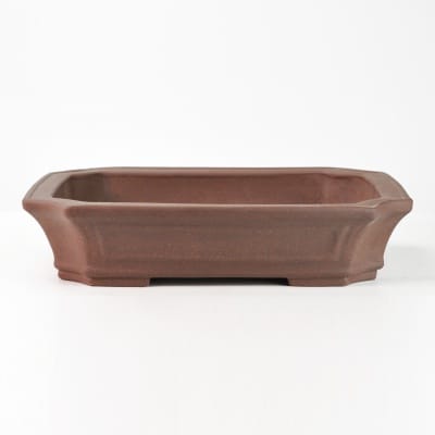 盆栽鉢 時代盆栽鉢水庄園緑泥雲足隅入長方鉢 盆栽