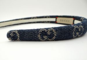 GUCCI グッチ 652835 GG デニム ヘアバンド カチューシャ ヘア