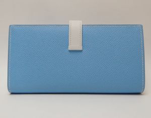 Hermes Bearn Compact Wallet Blue Izmir Croco Bearn Wallet HERMES
