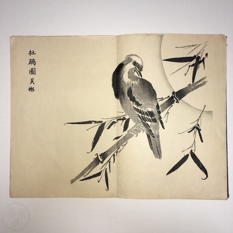 幕末屋 • 竹洞花鳥画譜 多色木版画 折本 (日本の絵本 ) • 希少な本と写真