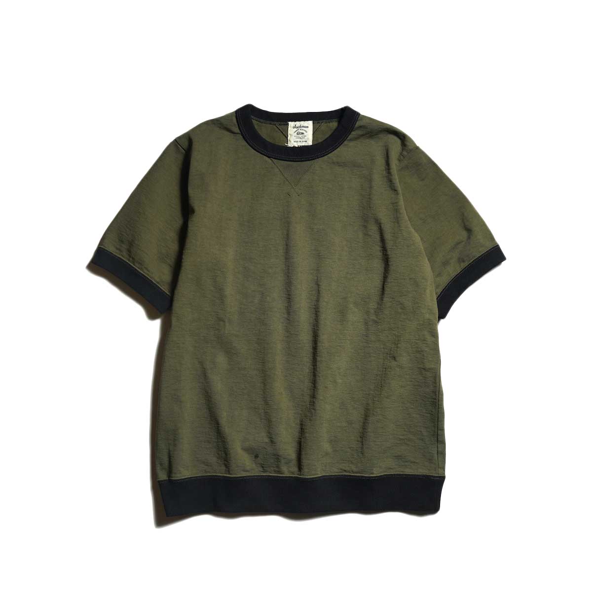 Jackman / Dotsume Rib T-Shirt (Wood × Black)