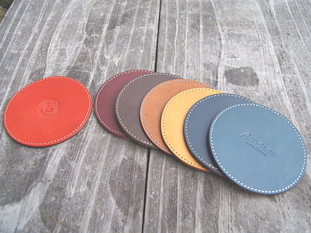 BELL'S SQUARE（ベルズスクエア） 本革ヌメ革コースター｜撥水×滑り