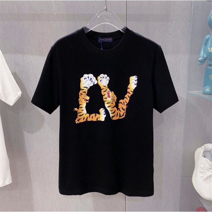 ヴィトンtシャツブランドパロディ ルイヴィトン ファッション潮流 丸首