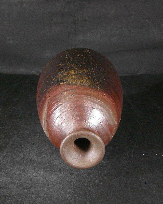 備前焼 登窯 備前市無形文化財 岡田 輝 共箱付き黄ゴマ中徳利2 備前焼