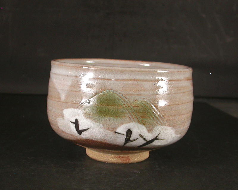 茶碗備前杉本立夫号は泥牛京都大吉主人抹茶碗桐箱入