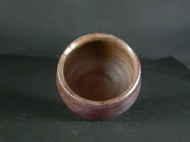 備前焼 穴窯 備前焼ベテラン作家 正宗 千春 黄・青ゴマぐい呑1 備前焼