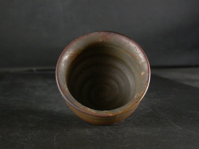 備前焼 登窯 備前焼物故作家 末石 高仙 共箱付き金彩・黄ゴマぐい呑1