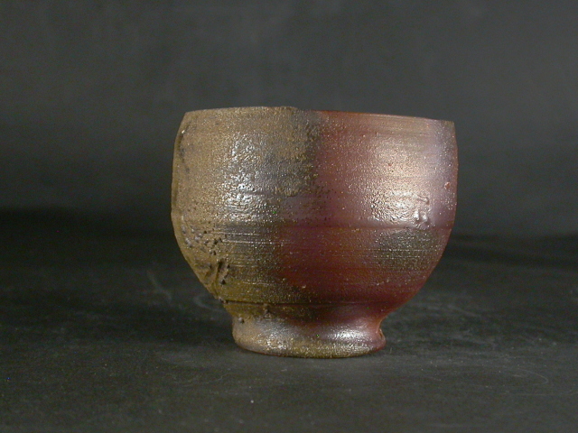 備前焼 登窯 備前焼人間国宝 故藤原 雄 四方桟盛蓋共箱付き黄ゴマ