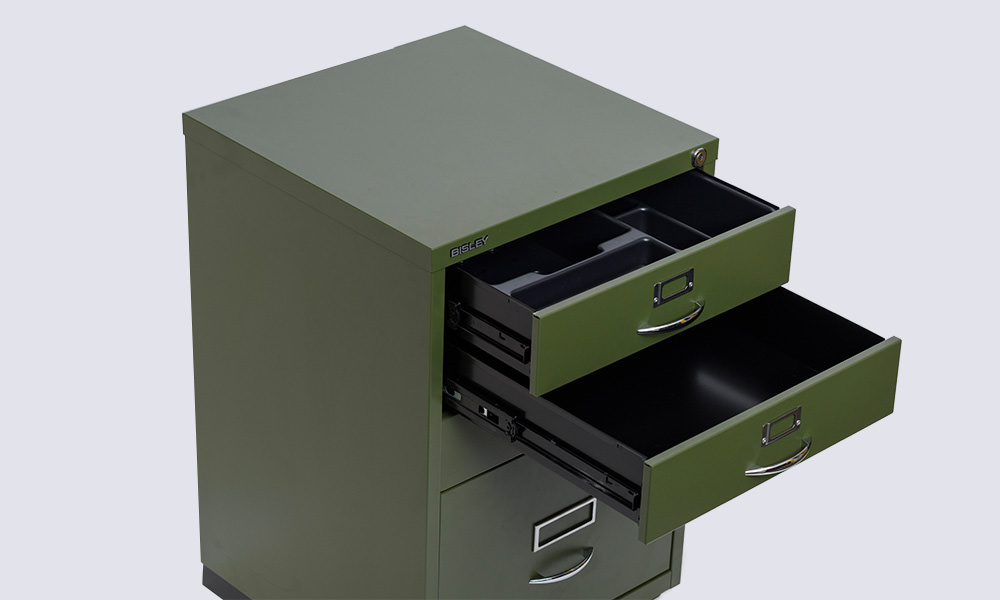 BISLEY ビスレー 1F3 - ファイリングキャビネット 引き出し4段 クローム