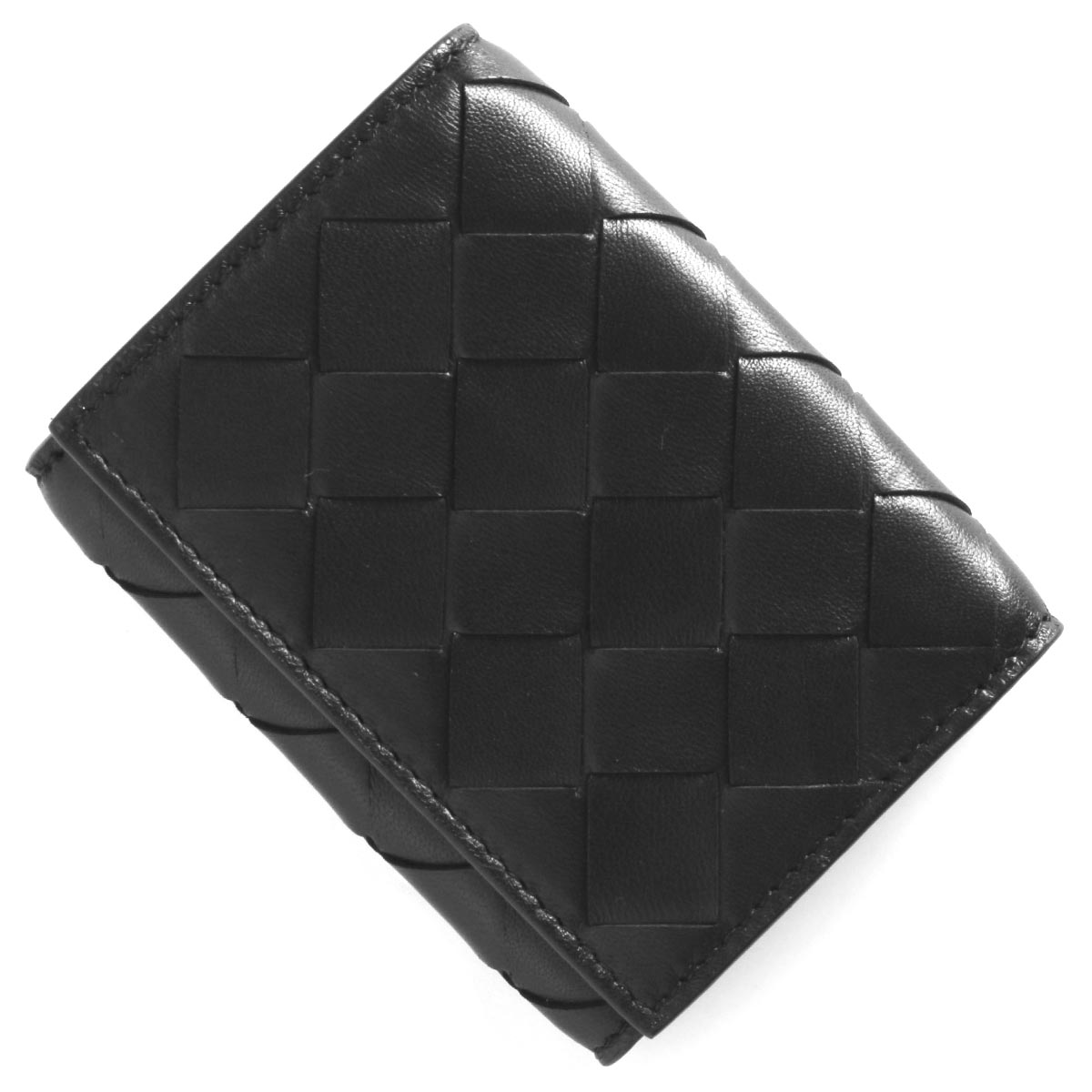 ボッテガヴェネタ ボッテガ 三つ折り財布 ブラック BOTTEGA VENETA 三