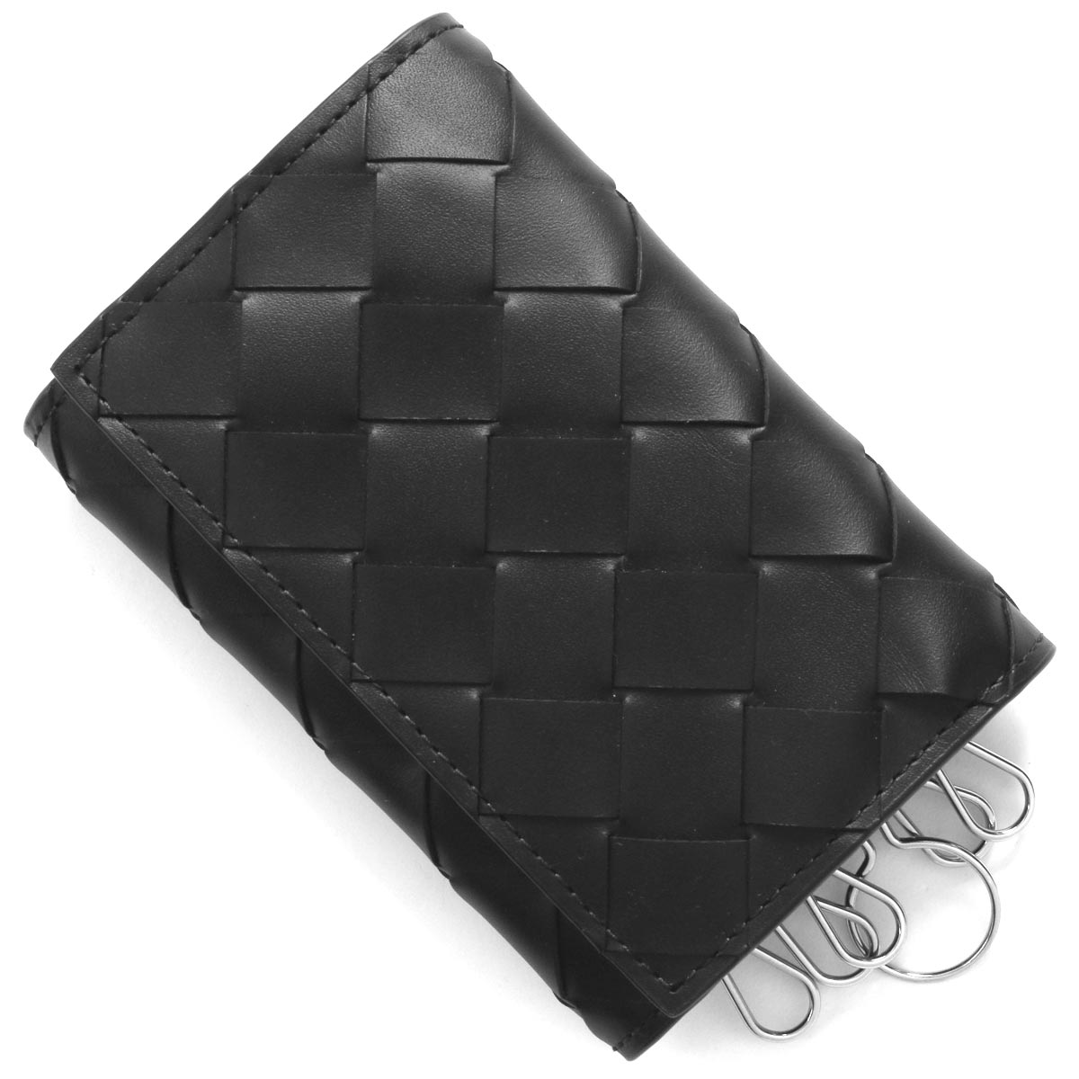 ✨極美品付属品あり✨ボッテガキーケース6連イントレチャートブラック