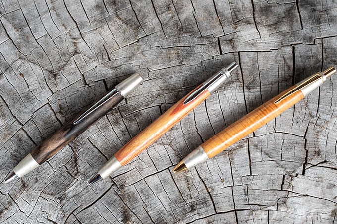 野原工芸 斑紋純銀色金具 スタビライズドウッド ボールペン