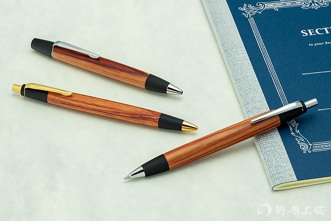 野原工芸 限定樹種 サペリ杢 新型 シャープペンシル 美品 廃番 廃盤