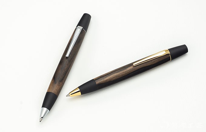 野原工芸超特上黒柿孔雀杢MPと特上黒柿BPセット 野原