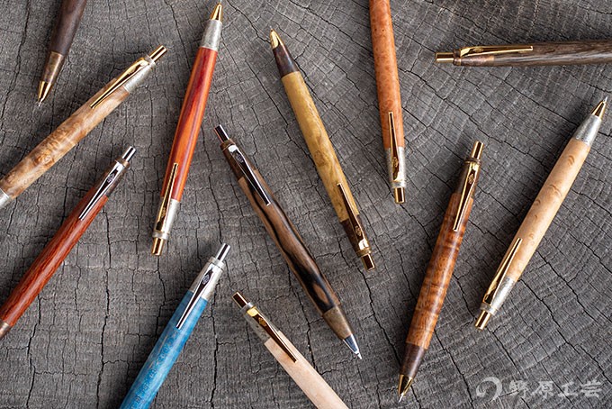 野原工芸 斑紋純銀色金具 スタビライズドウッド ボールペン