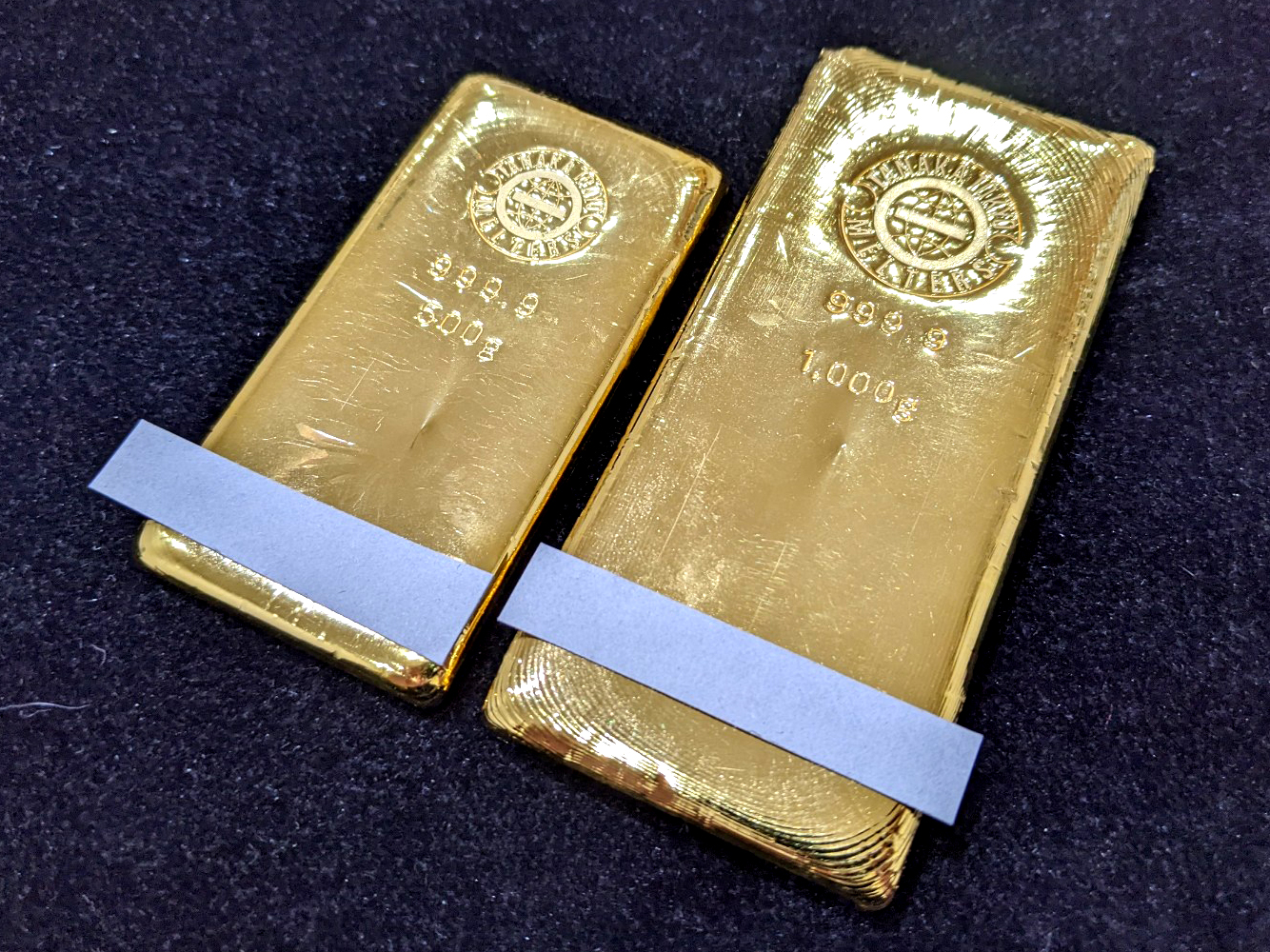 貴金属店☆展示用☆レプリカ延べ板24Kの1kgタイプ/☆新品☆10個 来店