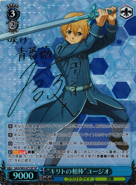 PSA10】ヴァイス キリト＆ユージオ サイン入りカード キ*グ様 【PSA10