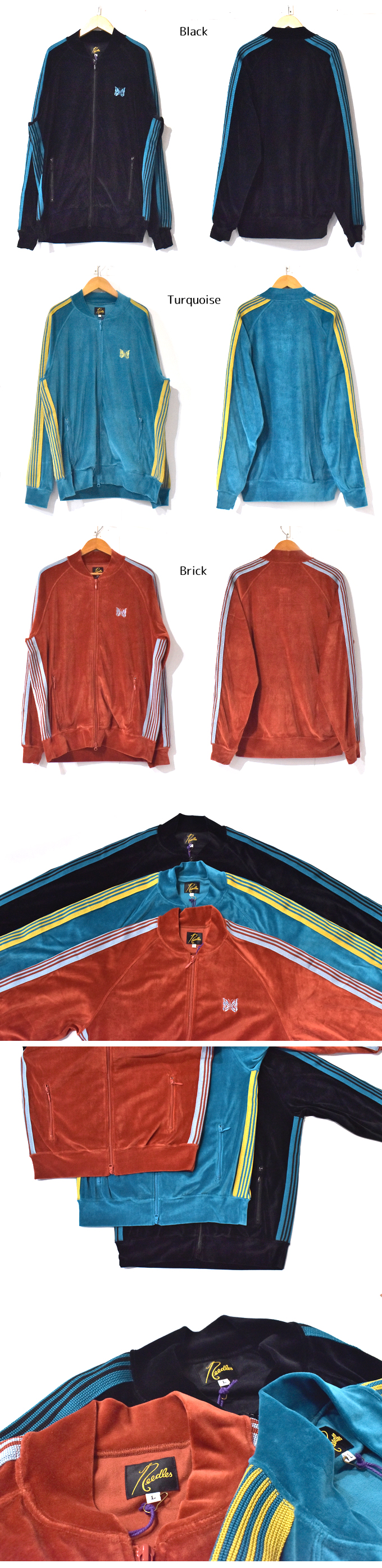 RC TRACK JACKET - C/PE VELOUR / 3 color | Needles（ニードルズ