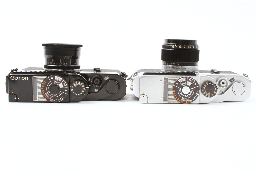 Canon P Rangefinder Set with Super RARE Original Black Body Camera